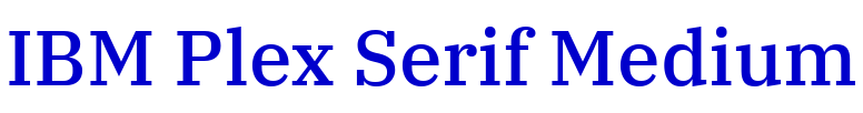 IBM Plex Serif Medium police de caractère